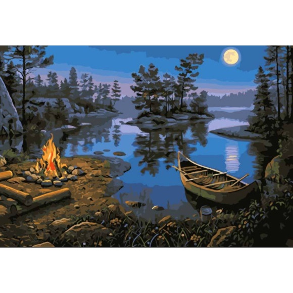 

Produk Terbaru Diy Painting Paint By Numbers Canvas Lukis Midnight Forest 40*50