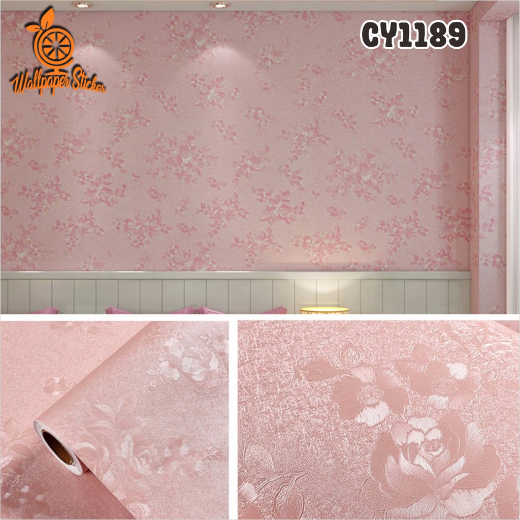 Wallpaper Stiker Dinding Motif batik dan serat kayu wallpaper 3D wallstiker ukuran 45cm X 9meter