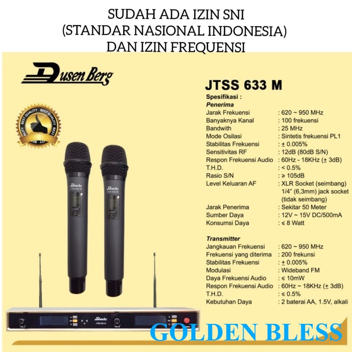Microphone Wireless DusenBerg JTS 633 M / JTS 633M Original