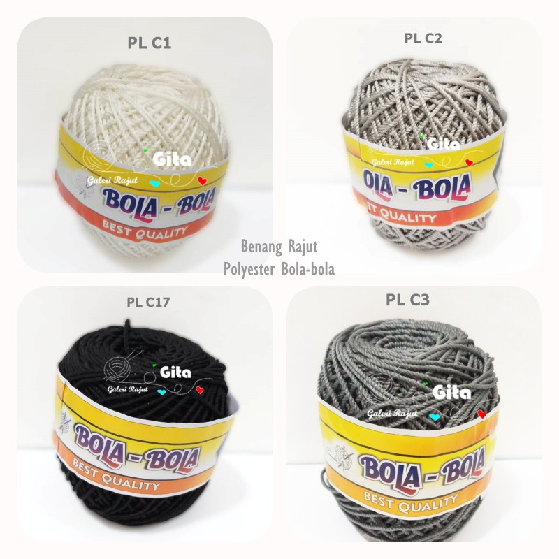 Benang Rajut Poly Bola-bola/Polyester Bola-Bola/Poly Lotus