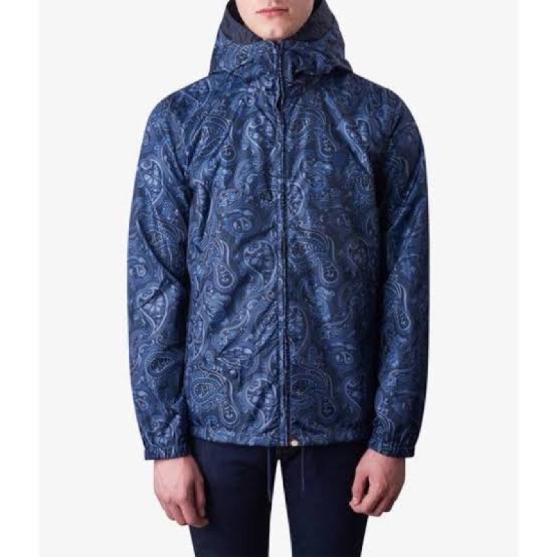 zip hoodie pretty green paisley