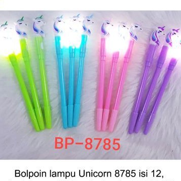 

Murah!! 12 Pcs Bolpoin Lampu unicorn , pen gel unicorn, bolpoin per, bolpoin lampu, spring doll