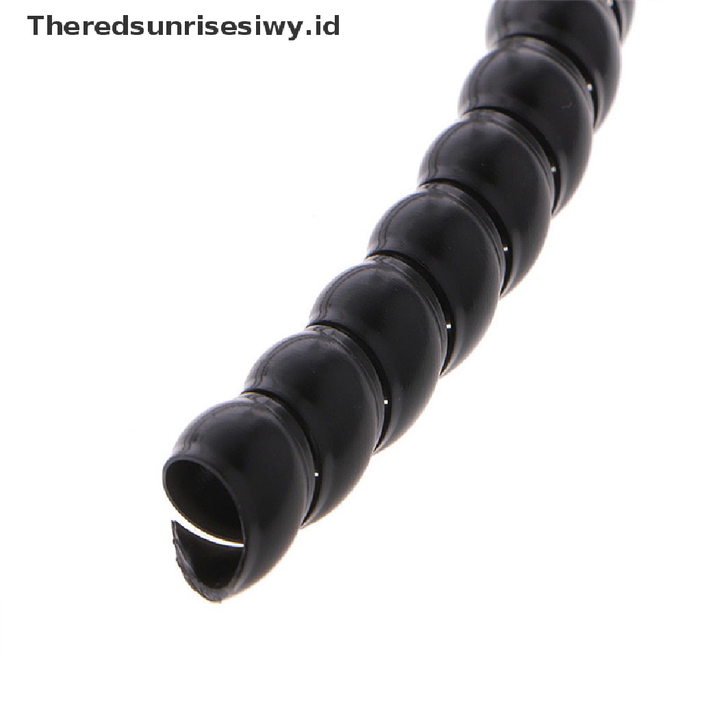 (Theredsunrisesiwy.Id) 1m 10mm/14mm Colorful Spiral Cable Management Wire Wrap Tube Tahan Api