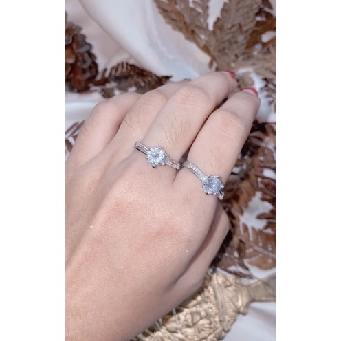 CINCIN SOLITAIRE SILVER925/ PERAK ASLI 925