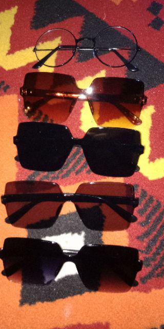 [bayar Di Tempat]kacamata Sunglass Bentuk Kotak Gaya Retro Untuk Wanita