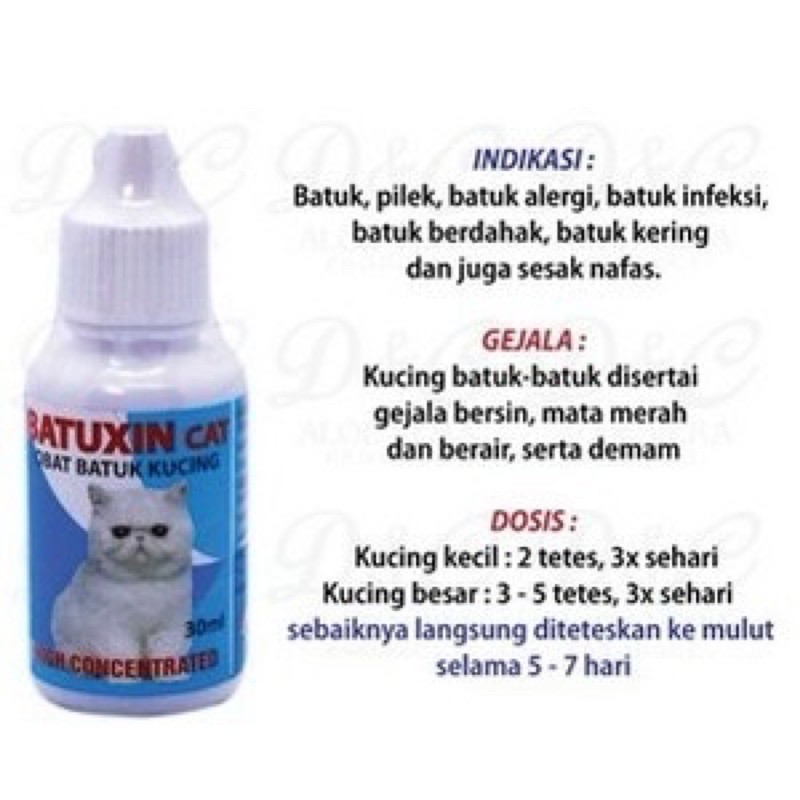 BATUXIN CAT dan DOG OBAT BATUK PILEK SESAK NAFAS KUCING DAN ANJING