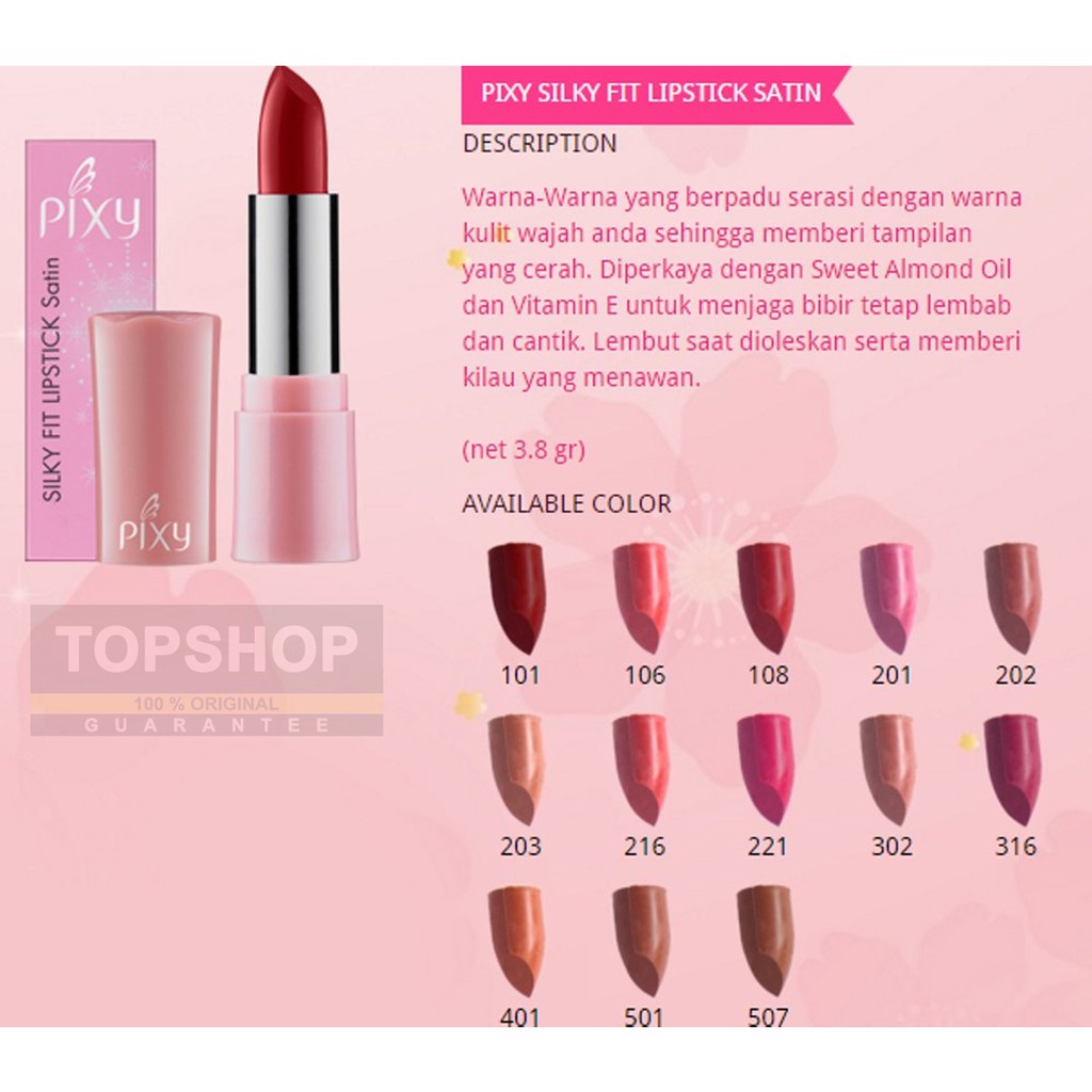 Pixy Silky Fit Lipstick