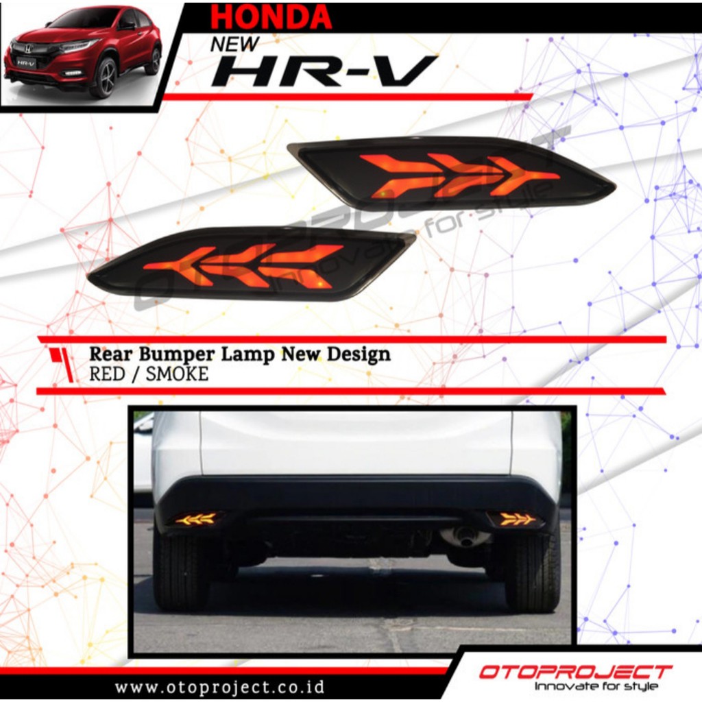 Rear Bumper Lamp HRV/Lampu Bumper HRV Smoke & Red New Design