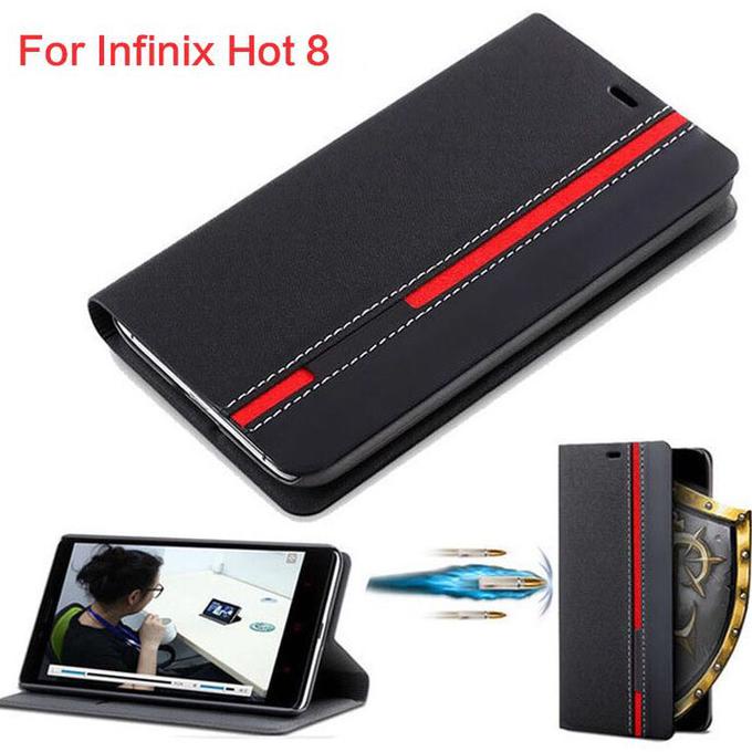 Case / Casing / Cassing / SoftCase / Hardcase Infinix HOT 8 Flip Cover Walet Dompet Handphone
