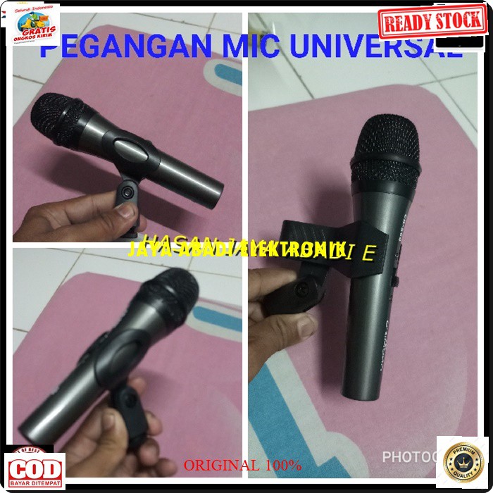 G155 ORIGINAL Holder stand mic jepit mik capit microphone jepitan mikrophone hanger acecoriss pegangan gantungan universal breket bracket tiang G155  BISA SEGALA JENIS MICROPHONE  BISA SEGALA JENIS STAND MIC  BAHAN IMPORT  lebar lubang depan 2,7cm diamete