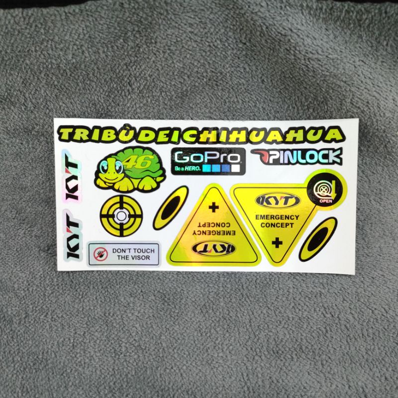 STICKER PRINTCUTT WARNING VISOR KACA HELEM HELM KYT