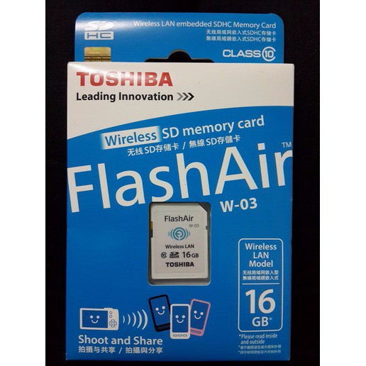 Toshiba Flash Air Wireless Card 16GB