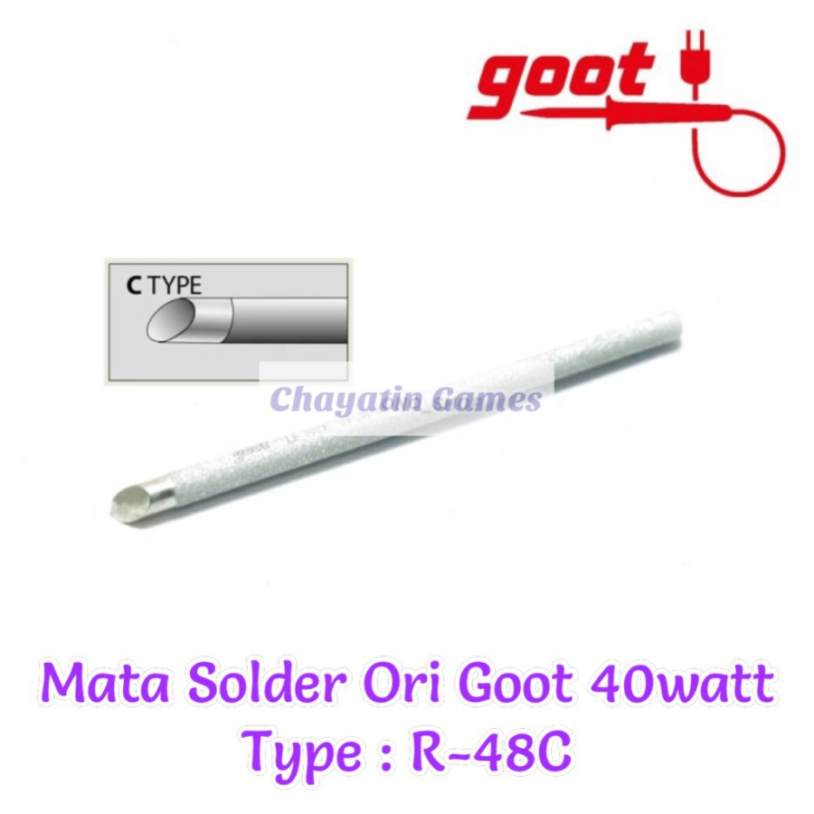 Mata Solder Ori Goot 40 Watt Type R-48C Model Tapak Kuda Besar 4mm