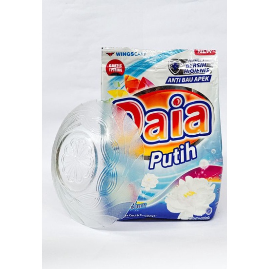 Daia putih detergent 800gr / 850gr / 935gr gratis piring cantik