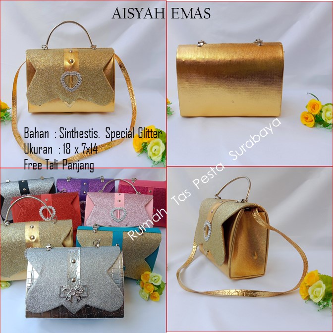 Tas Clutch,Tas Seserahan,Tas Souvenir,AISYAH EMAS