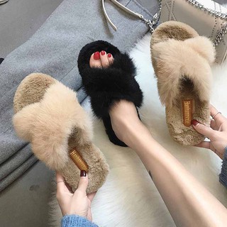  SANDAL  FUL BULU  SENDAL RASFUR SENDAL SLOP BULU  