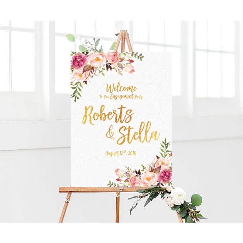 STICKER WELCOME SIGN ENGAGEMENT / LAMARAN