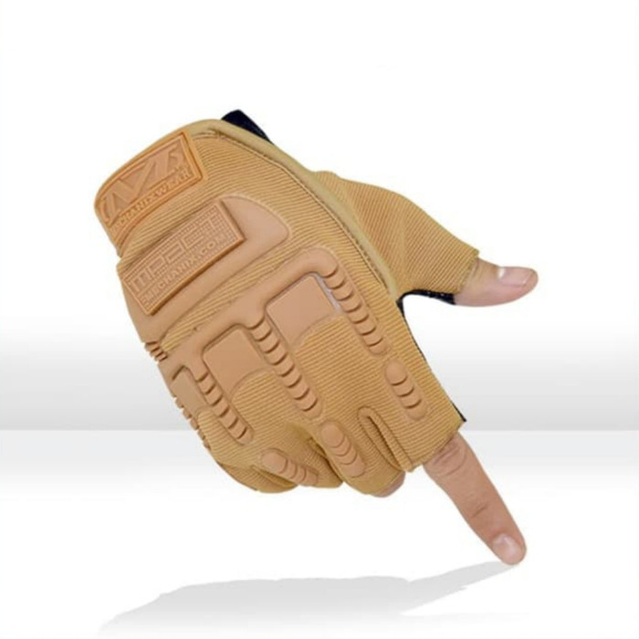 Sarung Tangan Tactical Motor/Hiking Mpact Half - Krem