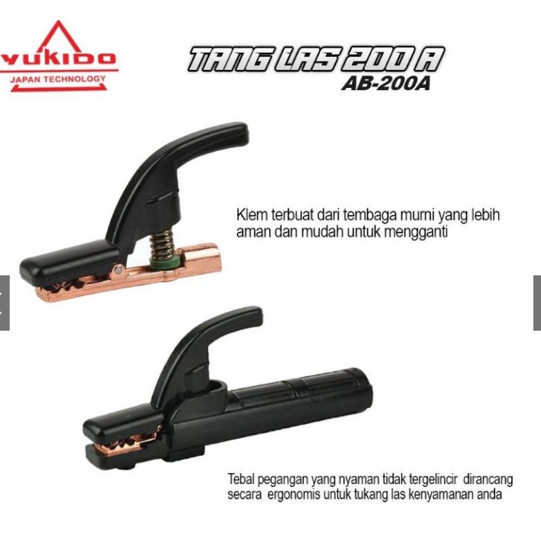 CUCI GUDANG !!! BISA COD YUKIDO Tang Las 200 ampere YUKIDO STANG LAS 200A ELECTRODE HOLDER 200 A ELECTROD HOLDER 200A