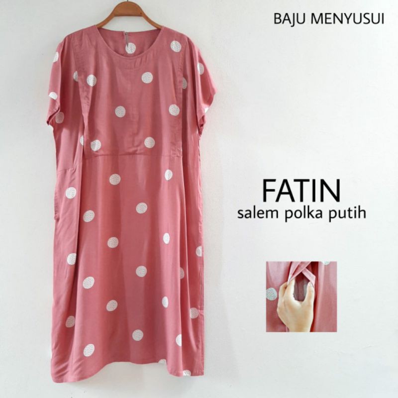 MAMIGAYA Dress Menyusui FATIN Baju Hamil Menyusui Katun