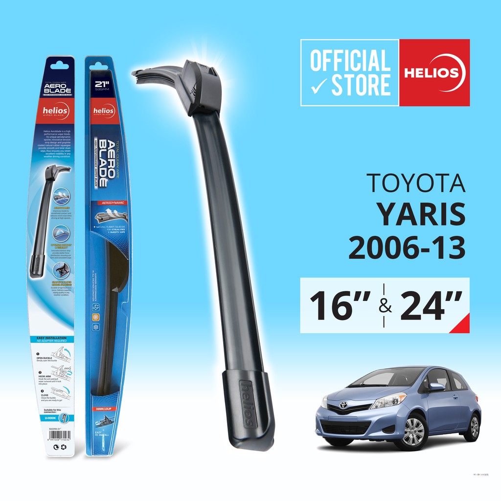 Wiper Toyota Yaris 2 Pcs Thn 2006 2013 Uk 16 24 Helios Indonesia