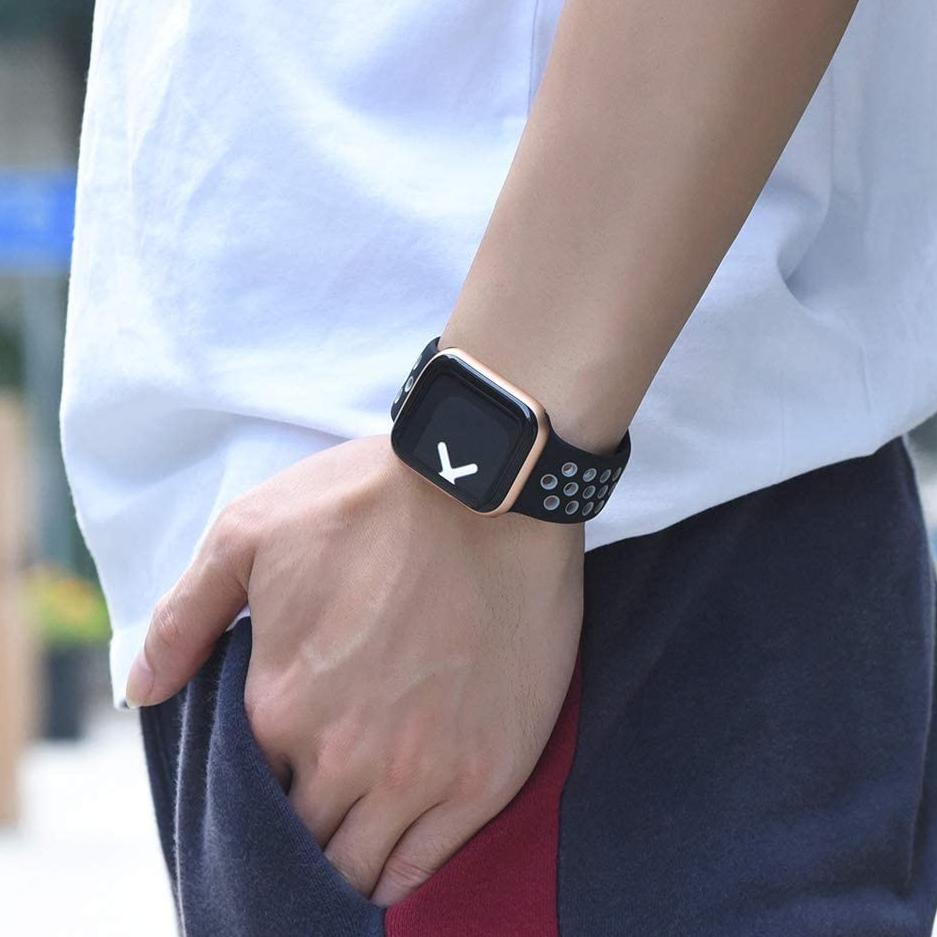 Siap Kirim.. jam tangan pintar Strap iwatch Nike Sports Rainbow Strap 38MM 40MM 42MM 44MM Silicone s