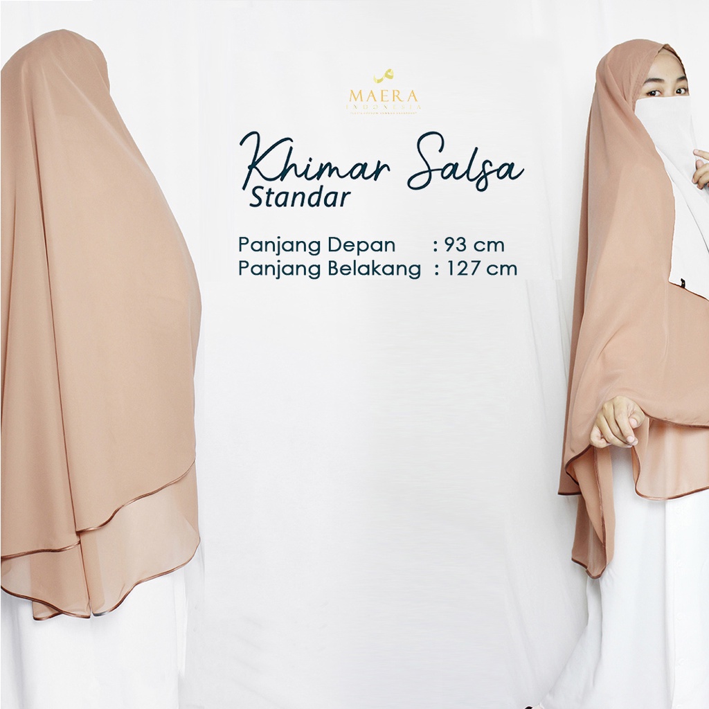 Hijab Khimar Syar'i Standar Salsa Chiffon Premium By Maera Indonesia