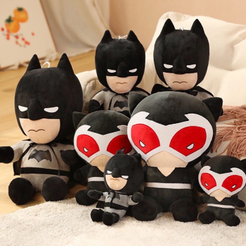 Mainan Boneka Batman Plush Cowok Cewek Hadiah Anak Kain Boneka Pabrik Lembut Anime