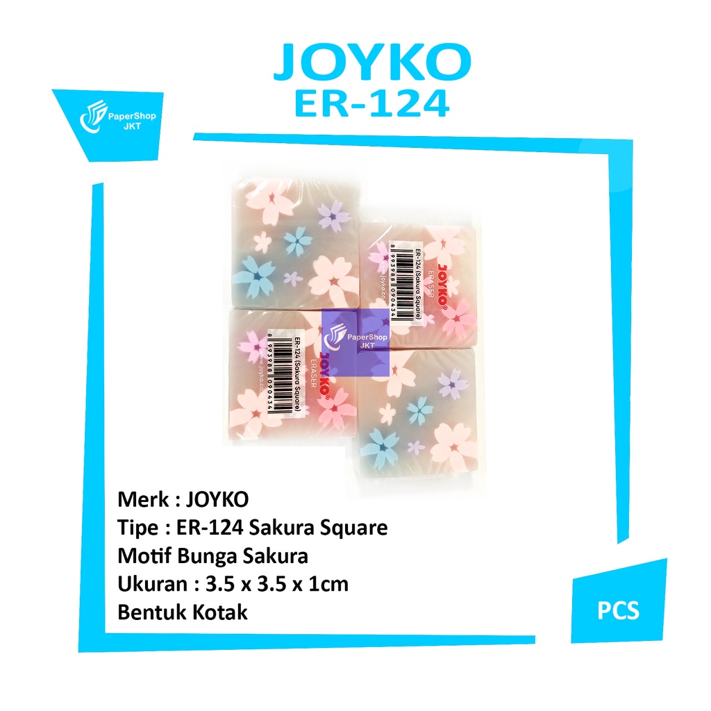 

JOYKO - Penghapus ER-124 Sakura Square - Pcs