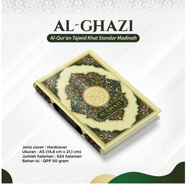 MUSHAF MADINAH AL - GHAZI AlQuran Khat Standar Madinah - TAJWID WARNA (SYAAMIL QURAN) Ukuran A5