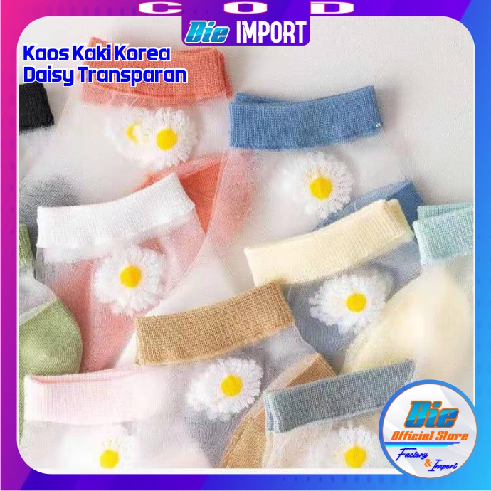 Kaos Kaki Korea Wanita Daisy Transparan Korean Style Impor Best Selller