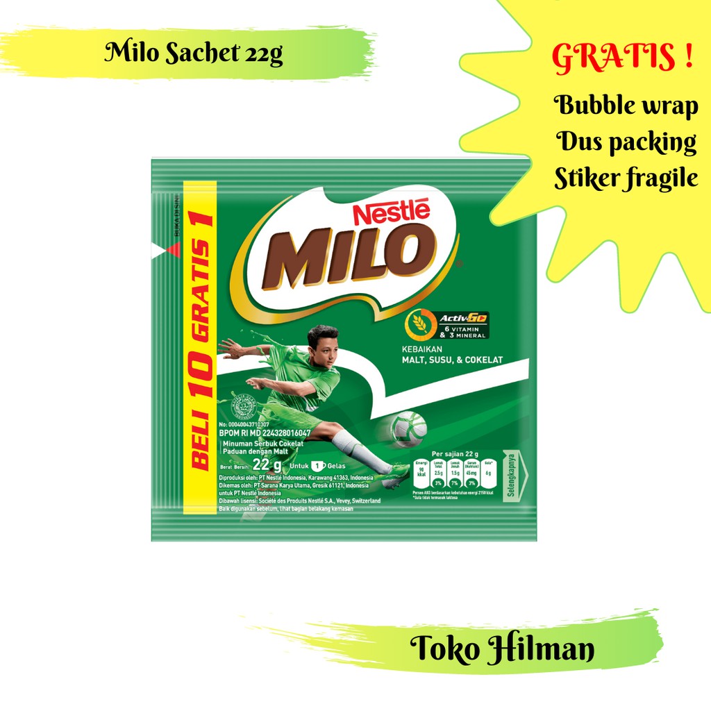 

*Toko Hilman* Susu Milo Activ-Go Bubuk 22g Renceng/Sachet