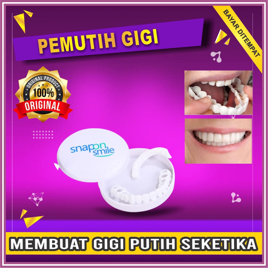 gigi palsu cover gigi palsu pemutih gigi aman alat perawatan kesehatan gigi kekinian mudah dipasang 