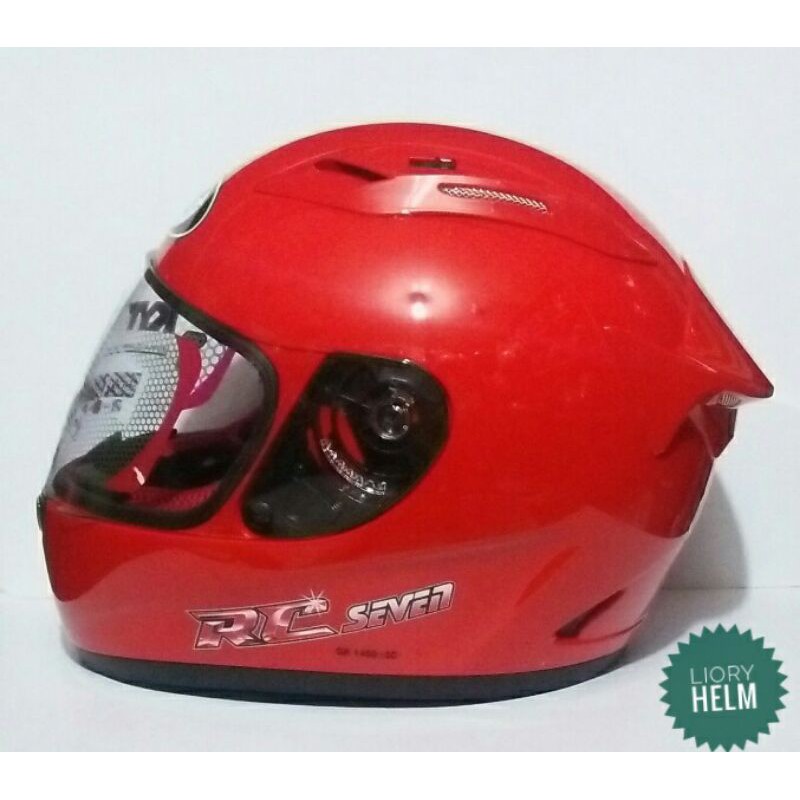 HELM KYT FULL FACE KYT RC-7 FIRE RED SOLID CLEAR ORIGINAL||HELM KYT FULL FACE TERMURAH