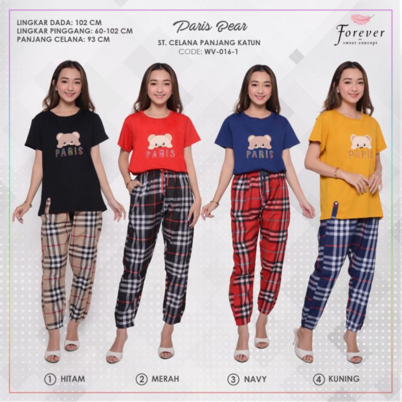 Baju Setelan Forever sweet CP joger katun baju setelan wanita one set forever