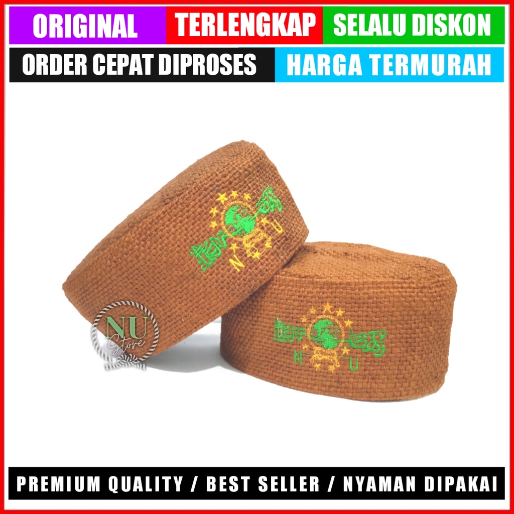 Peci Goni NU PREMIUM / Peci Karung Goni Kekinian BEST SELLER / Peci Goni NU Coklat / Peci Goni / Son