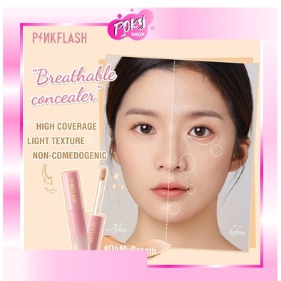 POKY - PINKFLASH Lasting Matte Foundation Oil -Control | Lasting Matte Concealer Tahan Air - PINKFLASH Foundation &amp; Concealer