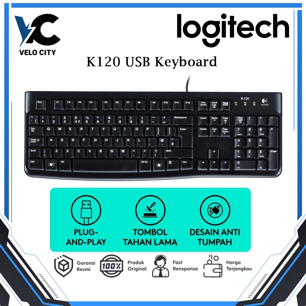 Keyboard  Logitech K120 Original Garansi Resmi 1 Tahun