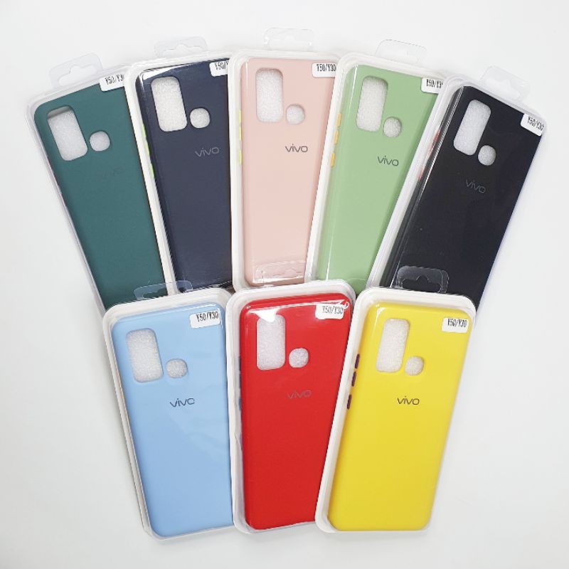 Vivo Y50 / Y30 Macaron Tone Case / Silicone Macaron Colour Side button