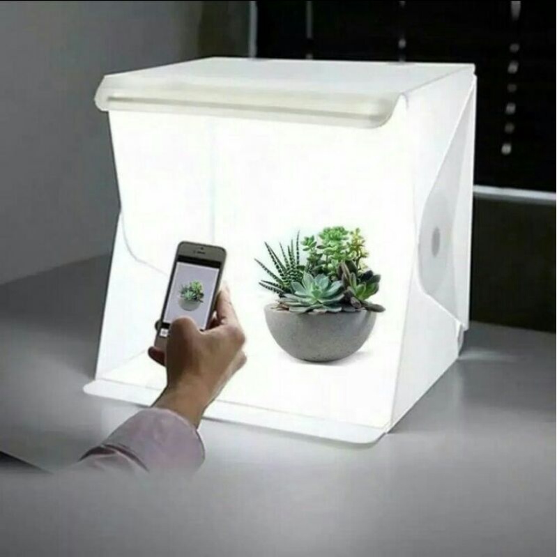 MINI STUDIO BOX  LENGKAP LIGHTING LED BACKGROUND MINI STUDIO FHOTO BOX