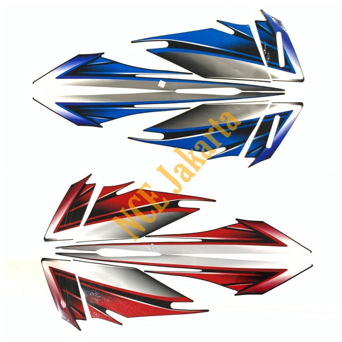 Stiker striping Honda Tiger 2005 - Biru Hitam