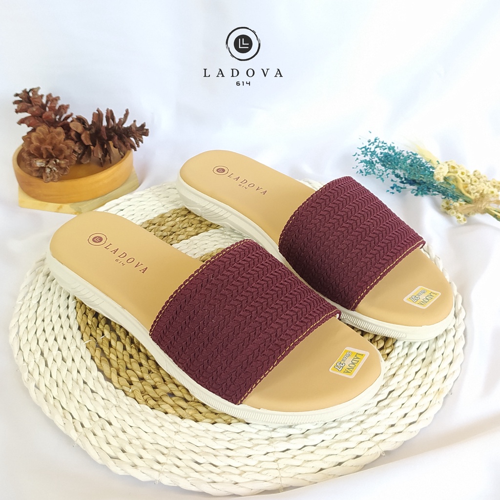 SANDAL SLOP RAJUT WANITA DIXIE DISTRO ORIGINAL LADOVA / SANDAL SELOP WANITA RAJUT TERBARU-MARON