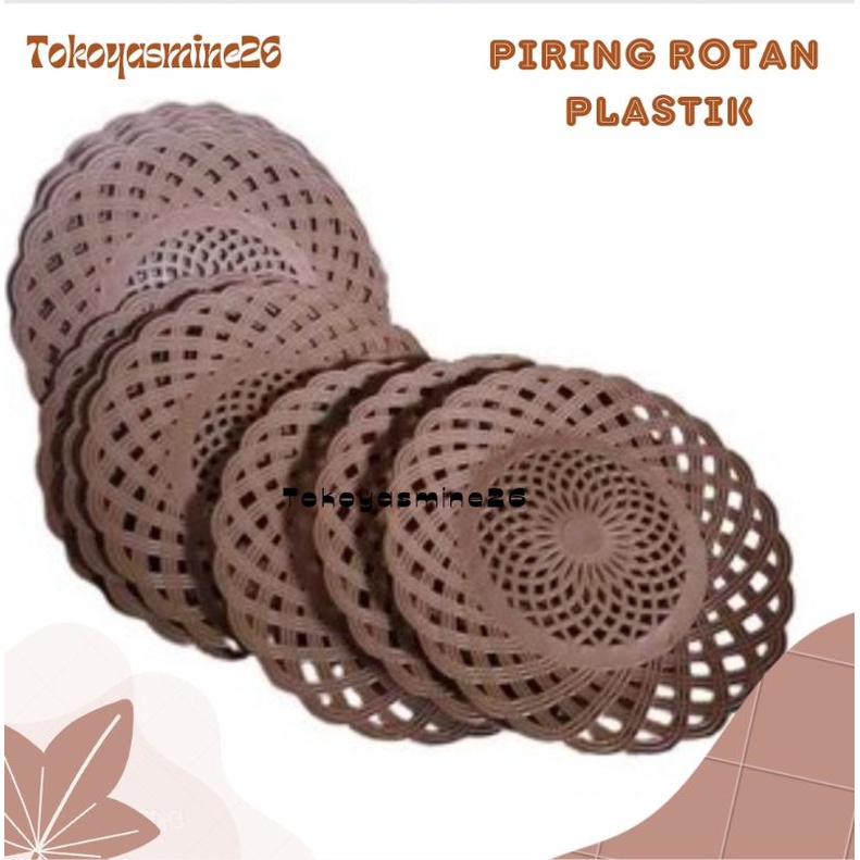 Piring Rotan Anyaman PLastik/Piring Rotan Plastik