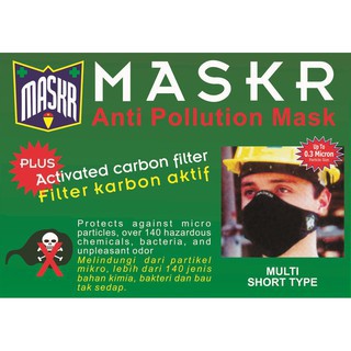 Masker Karbon Aktif merk MASKR Anti Polusi Melindungi dari debu polusi dan Virus