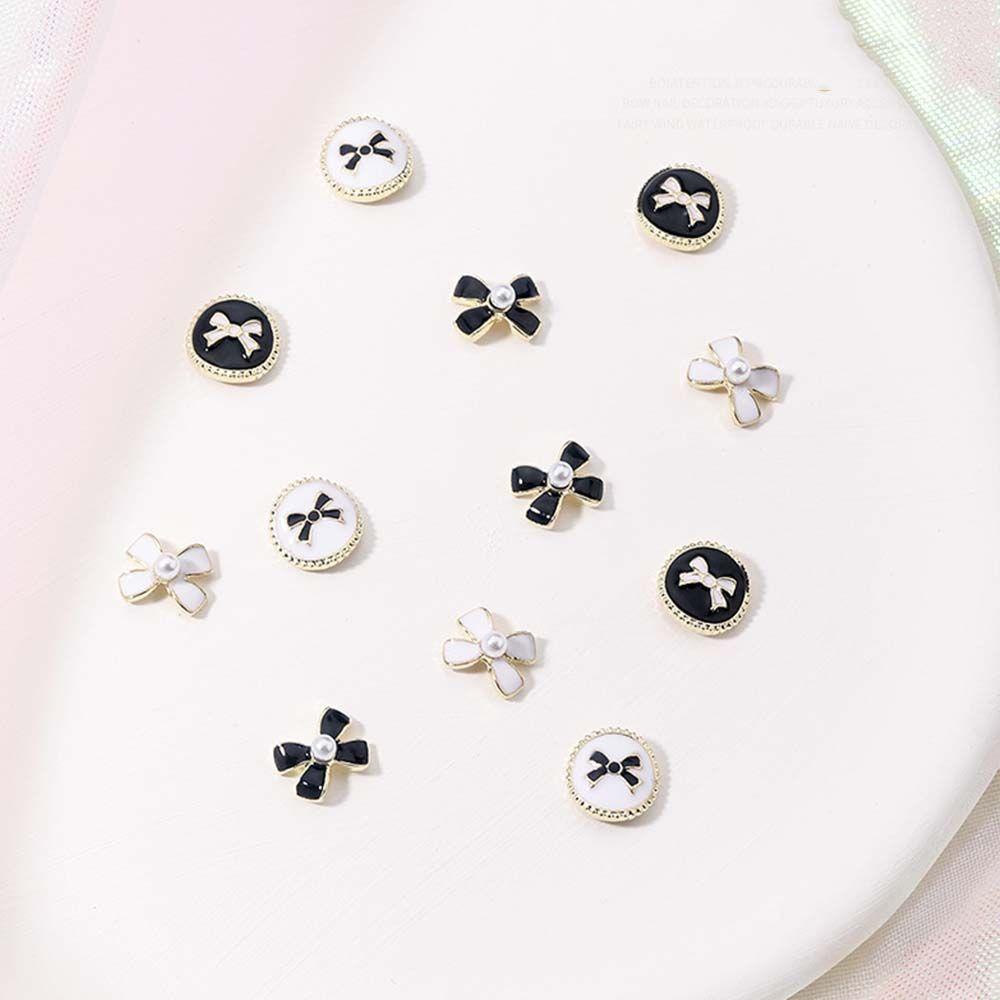 Mxbeauty Ornamen Kuku 3D Bentuk Pita Bahan Alloy Aksen Kristal Berlian Imitasi Untuk Manicure