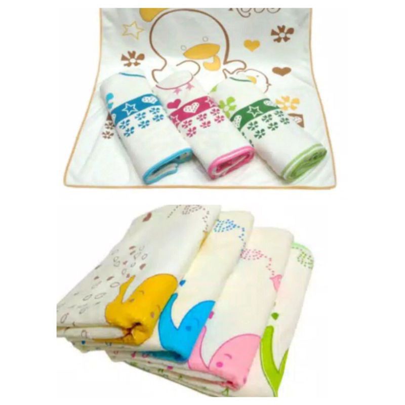 Handuk Bayi MIKRO FIBER ELASTIS licin lembut 100×50cm warna / Baby towel motif