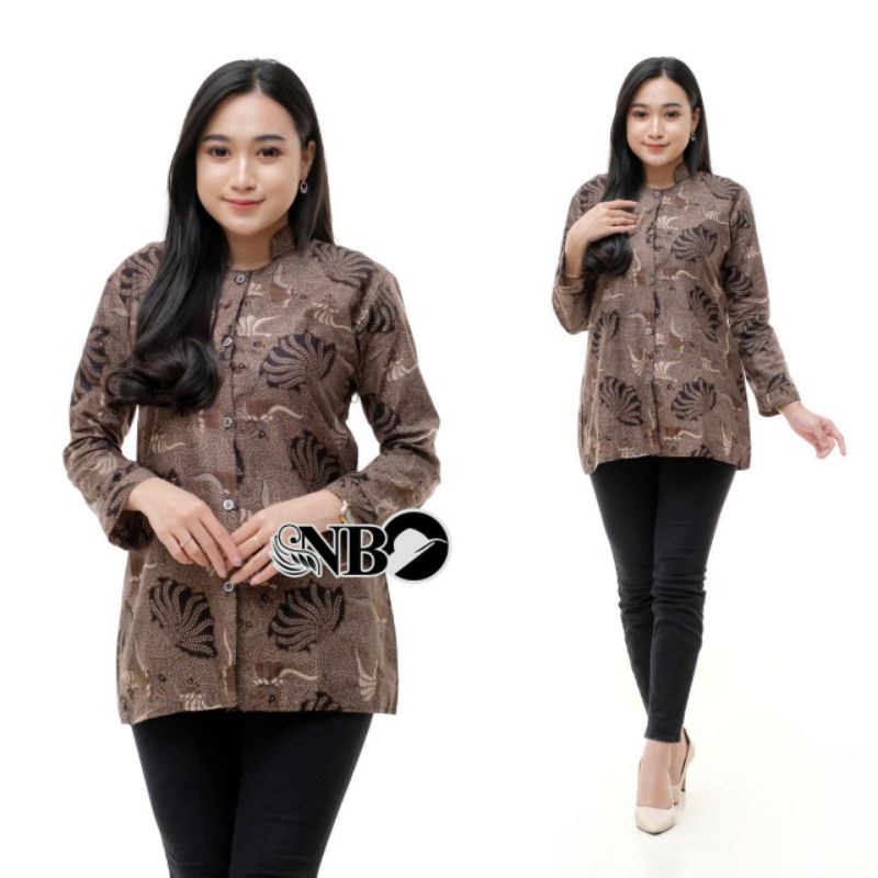 [ TERBARU ] ATASAN BATIK WANITA KERJA KANTOR ORI SHABIRAH BATIKSOLO BLOUSE BLUSEBATIK BATIKMODERN-Kcg 2