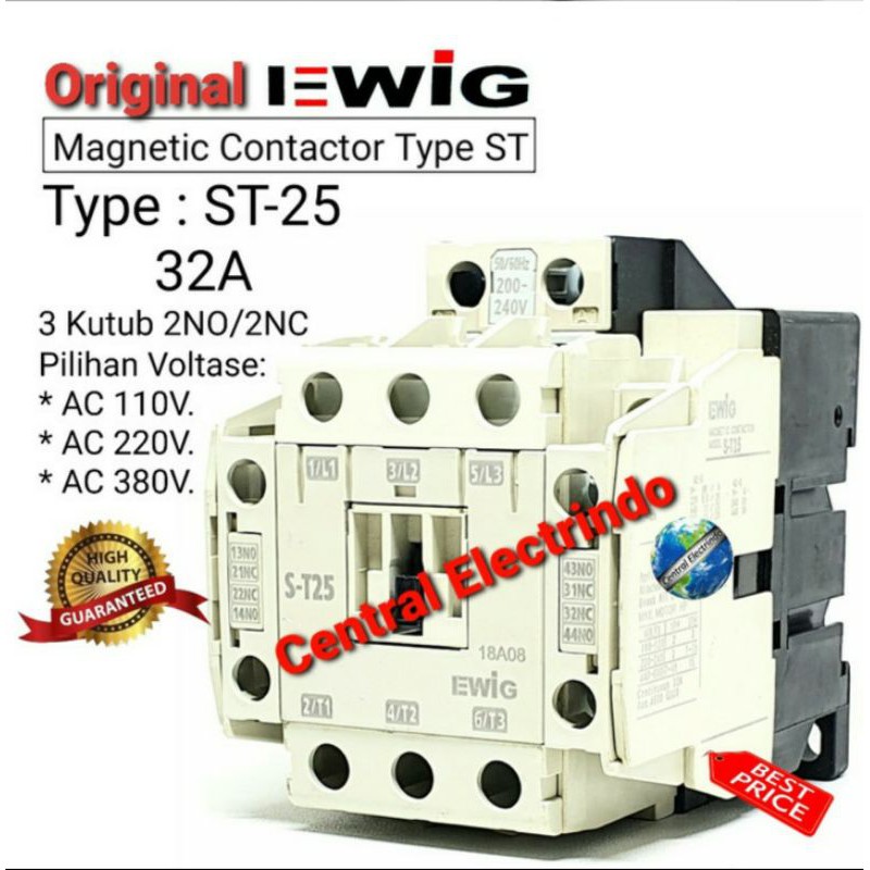 Magnetic Contactor ST-25 AC 220V EWIG.