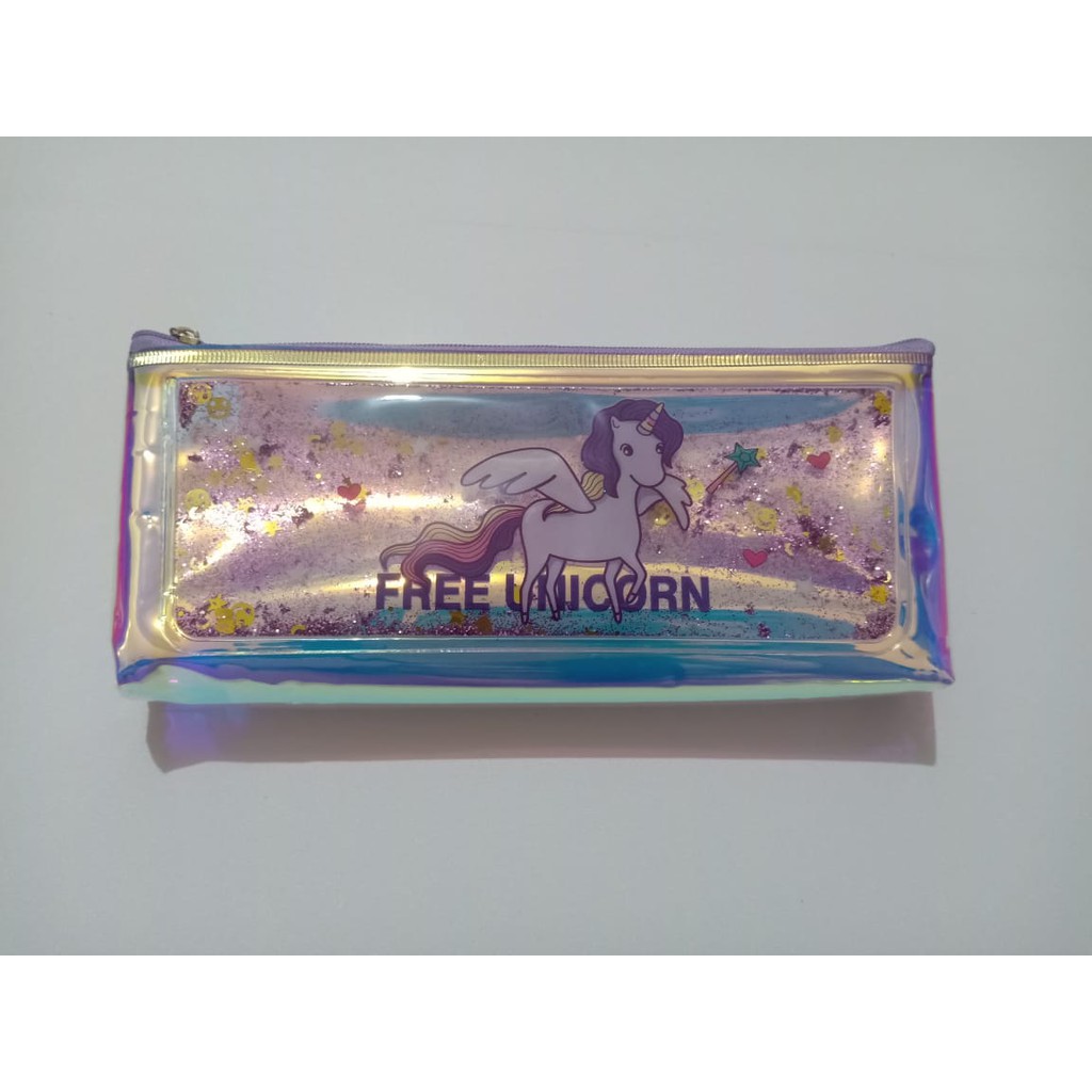 

KOTAK PENSIL LUCU HOLOGRAM IMPORT UNICORN WARNA UNGU / PENSIL CASE KOREA GLITTER IMPORT PURPLE