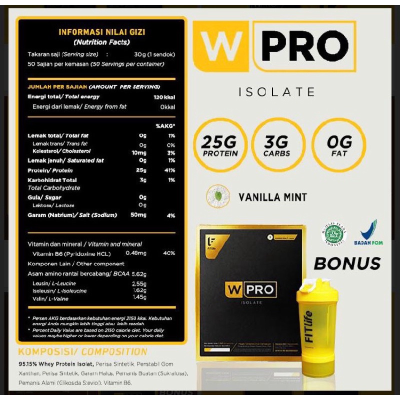 WPRO ISO WHEYPRO 3.3lb whey protein isolate